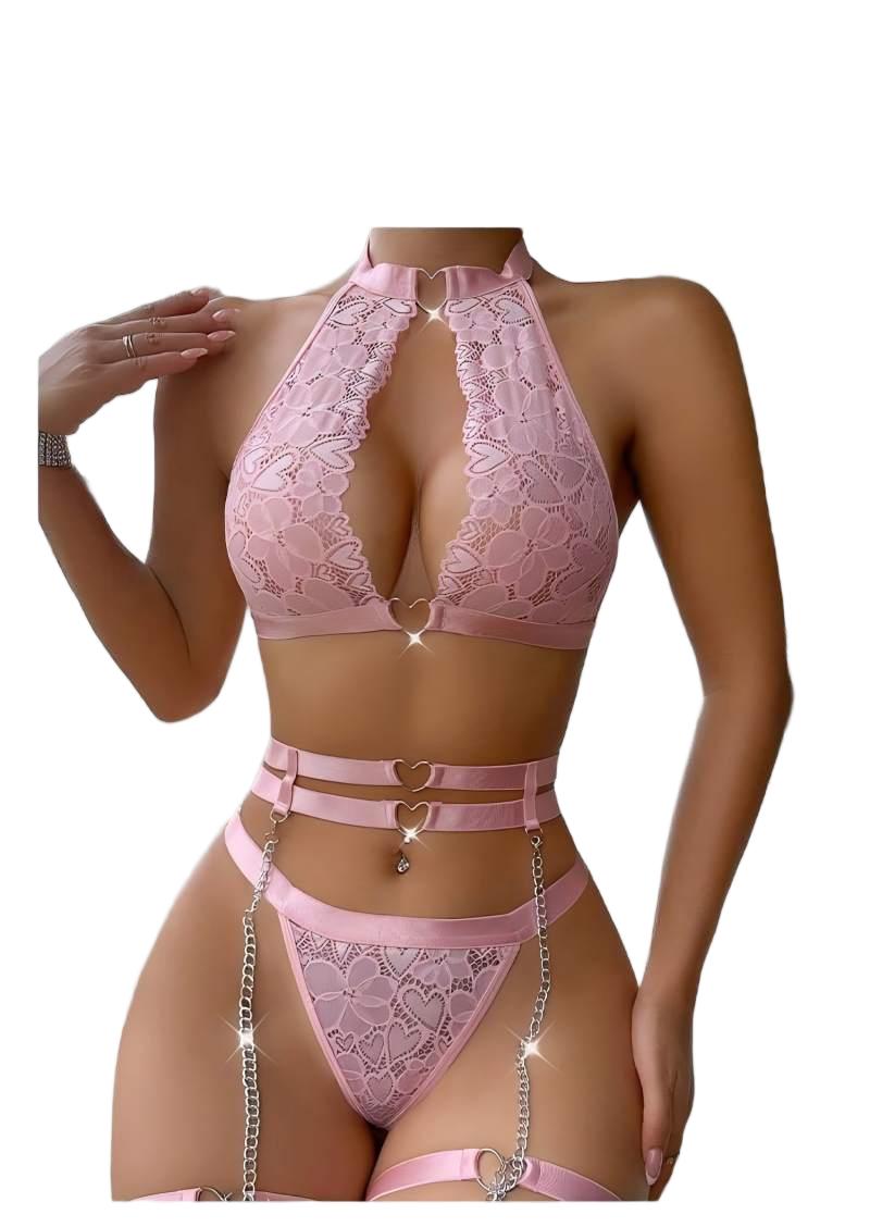 Underwear - Conjunto de lencería sexy con encaje