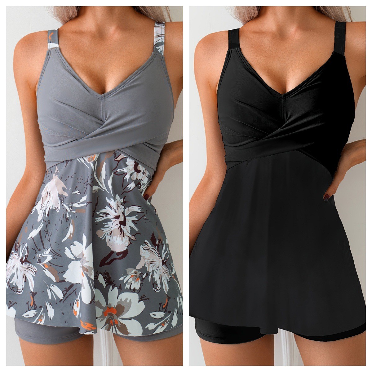 Shorts - Tankini Y2K Retro para Mujer con