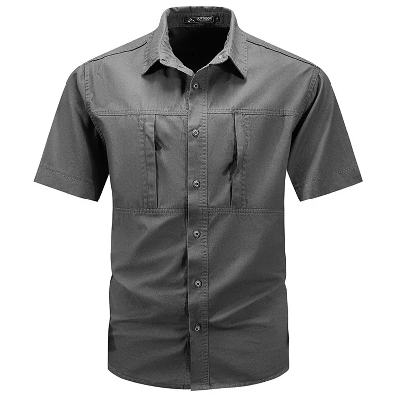 Tactical Military Shirt Cargo - Camisa táctica de manga corta para
