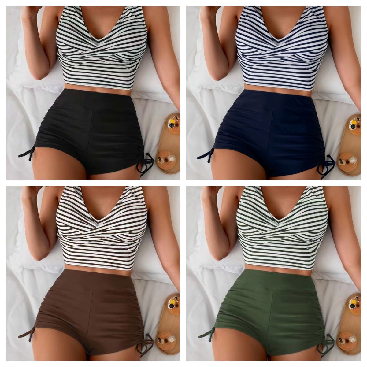 Traje de baño de dos piezas pa - Shorts reseña y precio