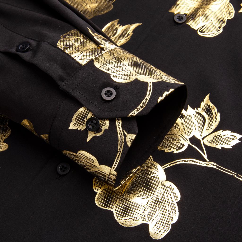 Hi-Tie-camisa de seda negra y  - Mens Satin Silk Dress Shirt reseña y precio