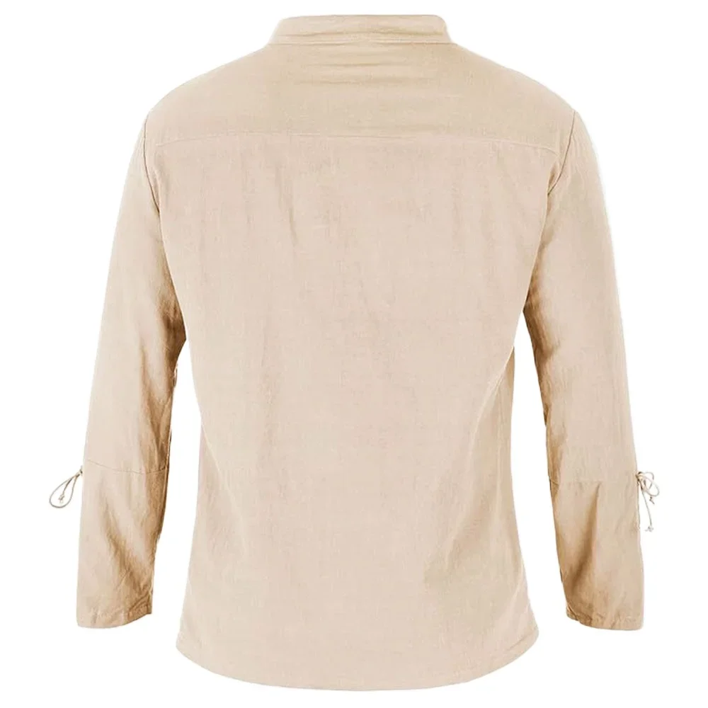Camisas de manga larga con cor - Medieval Gothic Lace Up Pirate Shirt reseña y precio