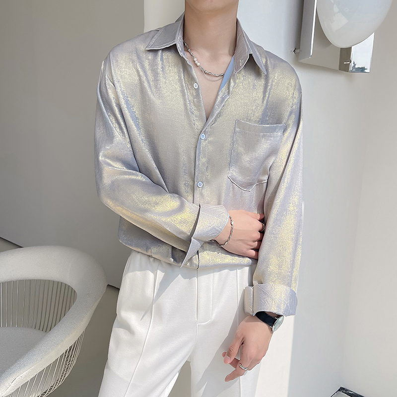 Camisas sexis de satén de seda - Mens Satin Silk Dress Shirt reseña y precio