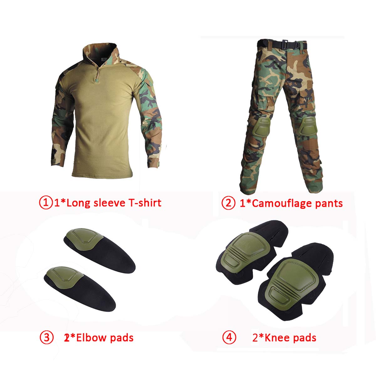 Conjunto de traje táctico de c - Tactical Military Shirt Cargo reseña y precio
