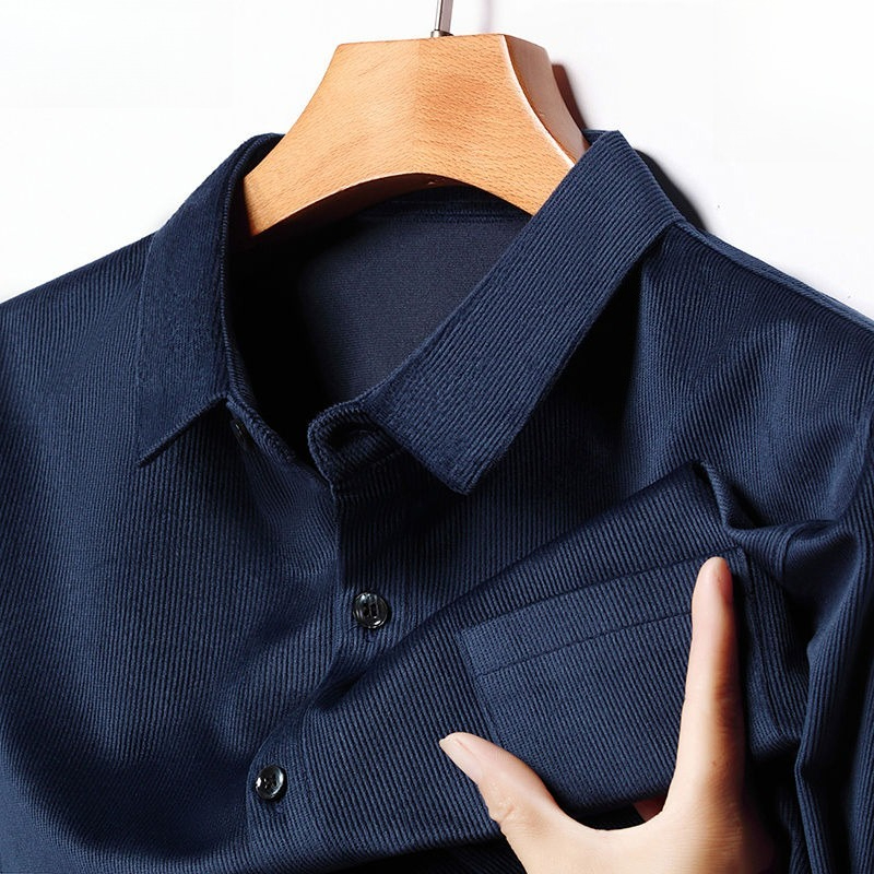 Camisa de manga larga de pana  - Corduroy Button Up Shirt Men reseña y precio