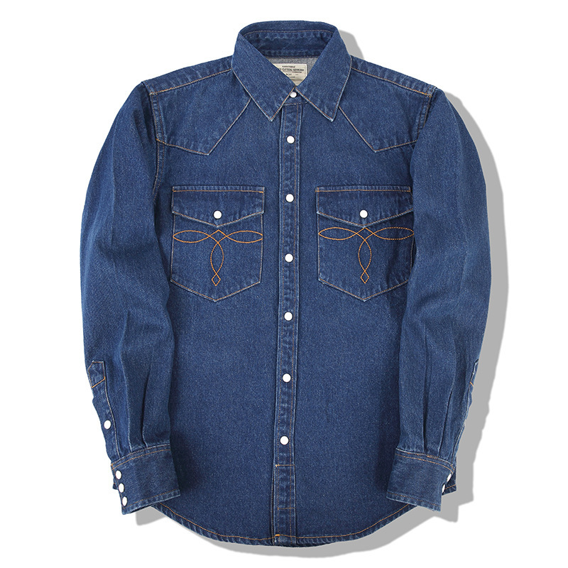 Camisa de mezclilla vintage Am - Mens Western Denim Pearl Snap Shirt reseña y precio
