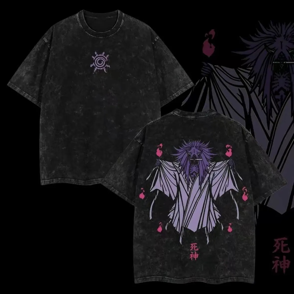 Camiseta Shinigami Naruto Reap - Acid Wash Vintage Graphic T Shirt reseña y precio